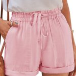 Womens Lightweight Shorts Casual Baggy Trendy Short Pants Elastic Waist Drawstring Comfy Shorts