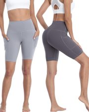 4 Pack Biker Shorts with Pockets for Women High Waist,Womens Athletic Workout Shorts for Summer - Image 2