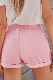 Womens Lightweight Shorts Casual Baggy Trendy Short Pants Elastic Waist Drawstring Comfy Shorts - Image 2