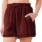 Women's Shorts High Waisted Summer Casual Shorts for Women 2026 Fashion Loose Elastic Cruise Ladies Shorts with Pockets