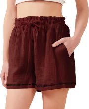 Women's Shorts High Waisted Summer Casual Shorts for Women 2026 Fashion Loose Elastic Cruise Ladies Shorts with Pockets