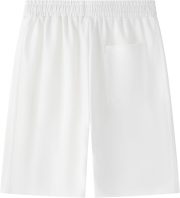 Women's Elastic Waist Knee Length Casual Cotton Bermuda Shorts with Drawstring - Image 2