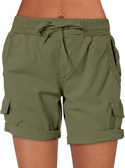 Womens Summer Shorts 2026 Dressy Casual Hiking Cargo Shorts Trendy Outdoor Outfits 6 Pockets