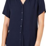 Women's Short-Sleeve Woven Blouse