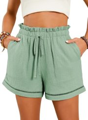 Womens Casual Shorts High Waisted 2026 Fashion Beach Cruise Shorts Cute Comfy Summer Shorts with 2 Pockets S-XL