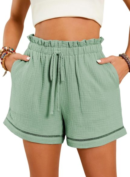 Womens Casual Shorts High Waisted 2026 Fashion Beach Cruise Shorts Cute Comfy Summer Shorts with 2 Pockets S-XL