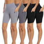 4 Pack Biker Shorts with Pockets for Women High Waist,Womens Athletic Workout Shorts for Summer